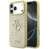 Etui Guess Fixed Glitter Big 4G do       iPhone 17 Pro Max złoty